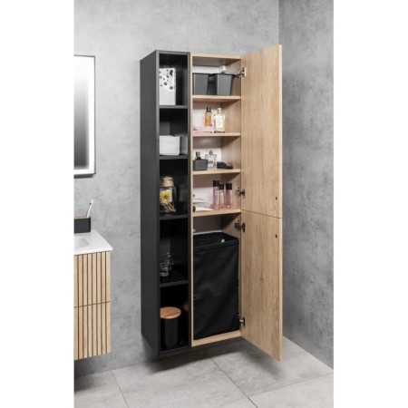 Sapho ESPACE słupek wysoki 35x172x32cm 2 drzwiczki lewy/prawy dąb Alabama ESC230-2222