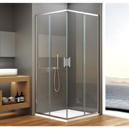 Bruckner BORG kabina prysznicowa 900x900x1950 mm wejście z rogu szkło czyste 751.190.1