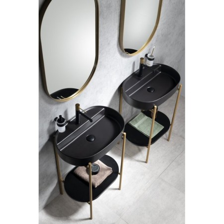 Sapho PUNO konsola pod umywalkę 550x795x396mm złoty mat SKA590-5