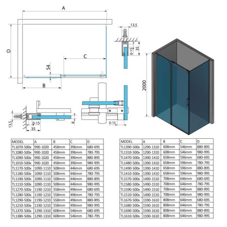 Polysan THRON LINE ROUND kabina prysznicowa 1200x800mm TL1280-5005