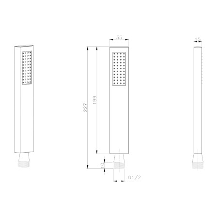 Sapho Słuchawka prysznicowa 200mm złoto mat DO319