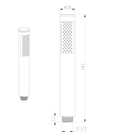 Sapho Słuchawka prysznicowa 185mm złoto mat DO219