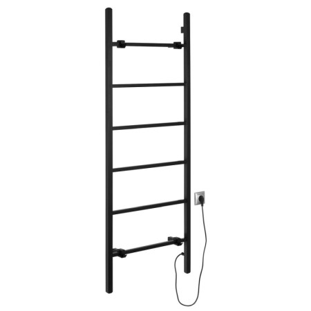 Sapho BARBO elektryczna suszarka na ręczniki kwadratowa 600x1600mm 160 W czarny mat BB906
