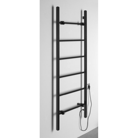 Sapho BARBO elektryczna suszarka na ręczniki kwadratowa 600x1600mm 160 W czarny mat BB906