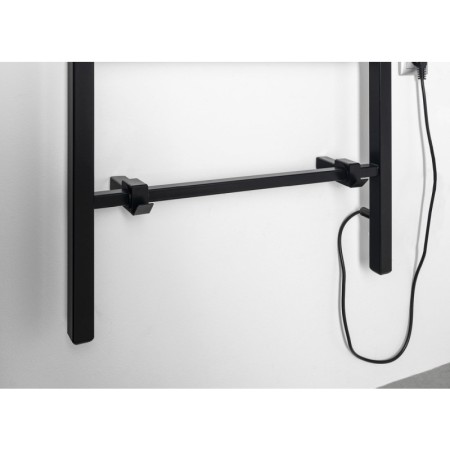 Sapho BARBO elektryczna suszarka na ręczniki kwadratowa 600x1600mm 160 W czarny mat BB906