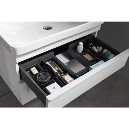 Sapho SITIA szafka umywalkowa 75.6x50x442cm 2 szuflady biały mat SI080-3131