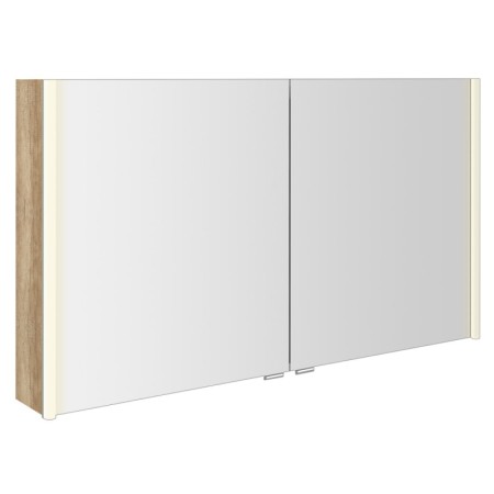 Sapho ALIX szafka z lustrem oświetlenie LED 2x drzwiczki 126x70x17.5cm dąb Alabama AX126-0022