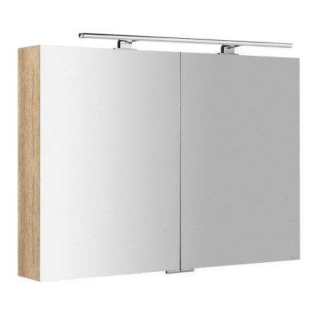 Sapho MIRRÓ szafka z lustrem z oświetleniem LED 100x70x16cm dąb Alabama MC100-0022