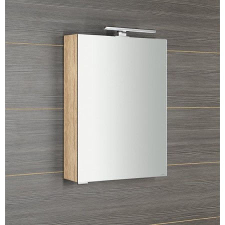 Sapho MIRRÓ szafka z lustrem oświetlenie LED 50x70x16cm lewa/prawa dąb Alabama MC050-0022