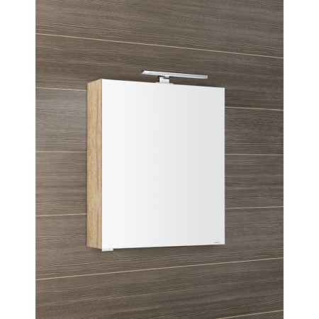 Sapho MIRRÓ szafka z lustrem oświetlenie LED 60x70x16cm lewa/prawa dąb Alabama MC060-0022