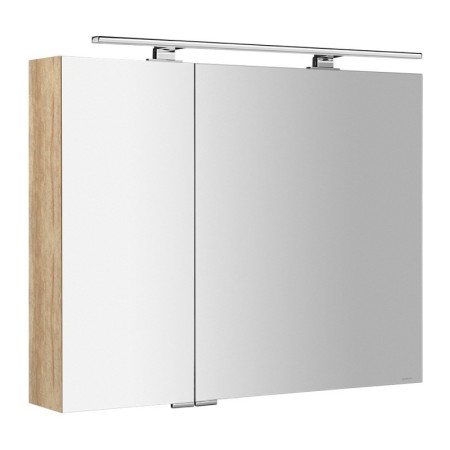 Sapho MIRRÓ szafka z lustrem z oświetleniem LED 90x70x16cm dąb Alabama MC090-0022