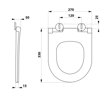 Aqualine PETIT deska WC biały PT005