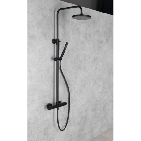 Sapho MIA zestaw prysznicowy z baterią dźwigniową czarny mat MA139B