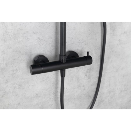Sapho MIA zestaw prysznicowy z baterią dźwigniową czarny mat MA139B