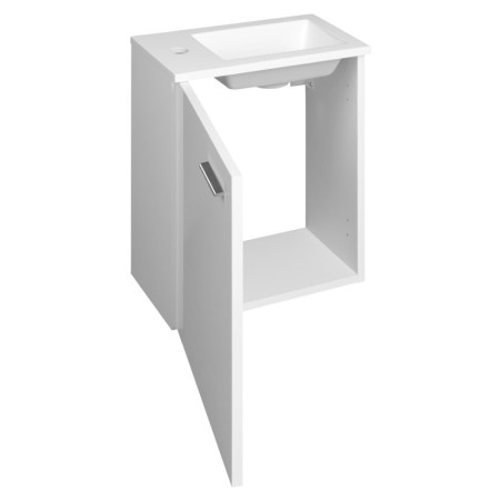 Aqualine ZOJA szafka z umywalką 40x22 cm biała 51049A-01