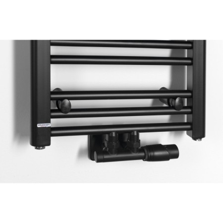 Bruckner ALBRECHT grzejnik 400x930 mm podłączenie środkowe czarny mat 600.111.6