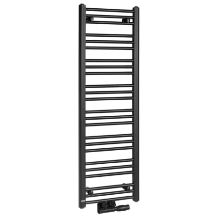 Bruckner ALBRECHT grzejnik 400x1250 mm podłączenie środkowe czarny mat 600.112.6