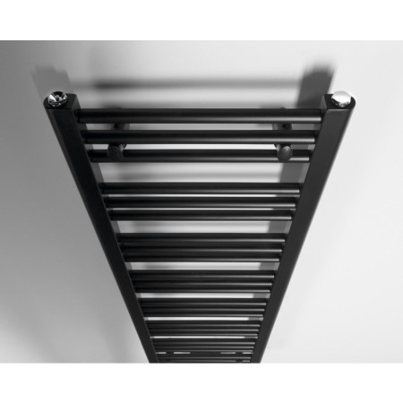 Bruckner ALBRECHT grzejnik 400x1250 mm podłączenie środkowe czarny mat 600.112.6