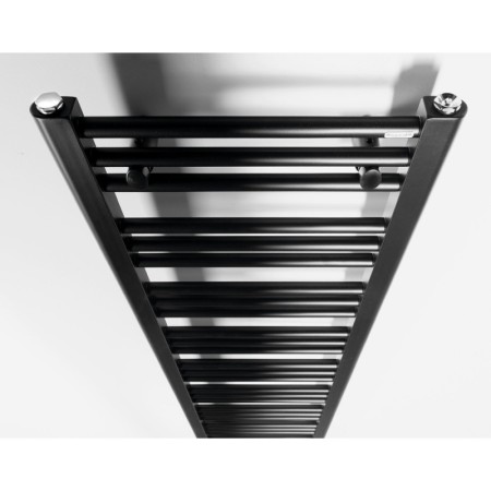 Bruckner ALBRECHT grzejnik 400x1570 mm podłączenie środkowe czarny mat 600.113.6