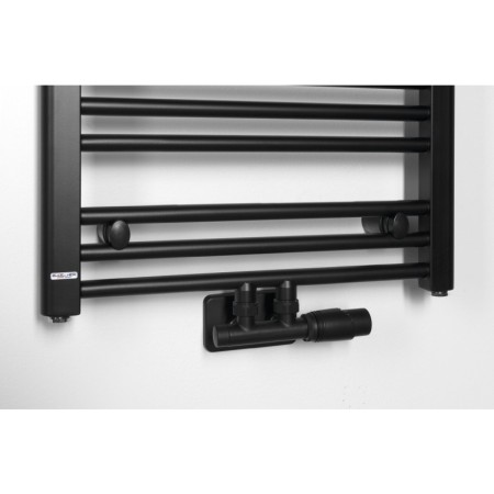 Bruckner ALBRECHT grzejnik 500x1250 mm podłączenie środkowe czarny mat 600.114.6