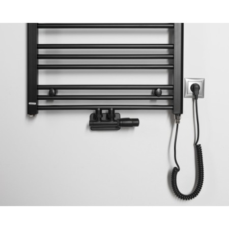 Bruckner ALBRECHT grzejnik 600x1250 mm podłączenie środkowe czarny mat 600.117.6