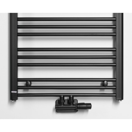 Bruckner ALBRECHT grzejnik 600x1250 mm podłączenie środkowe czarny mat 600.117.6