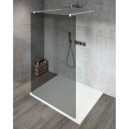 Gelco VARIO WHITE jednoczęściowa kabina przysznicowa Walk-In szkło dymione 1100 mm GX1311GX2215