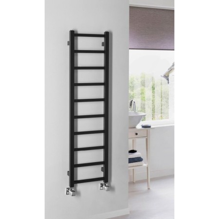 Sapho METRO LIGHT grzejnik łazienkowy 300x1140 mm czarny mat IR444TB