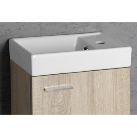 Aqualine ZOJA szafka z umywalką ceramiczną 40x22 cm dąb platin 51049DP-02