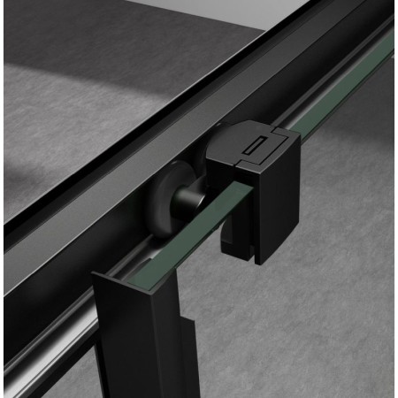 Gelco SIGMA SIMPLY BLACK drzwi prysznicowe przesuwne wejście z rogu 900 mm szkło Brick GS2490B