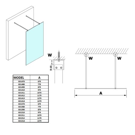 Gelco VARIO WHITE jednoczęściowa kabina przysznicowa Walk-In szkło nordic 1000 mm GX1510-03