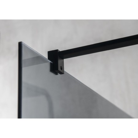 Gelco VARIO BLACK jednoczęściowa kabina prysznicowa Walk-In montaż przy ścianie szkło nordic 1000 mm GX1510-06