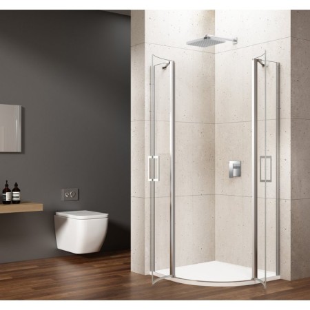 Gelco LORO kabina prysznicowa półokrągła 900x900mm szkło czyste prawa GN5590
