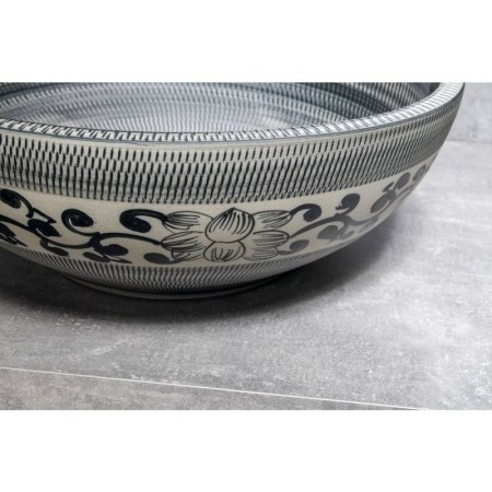 Sapho PRIORI umywalka ceramiczna nablatowa ? 41 cm niebieski ze wzorem PI036