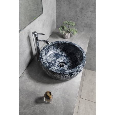 Sapho PRIORI umywalka ceramiczna nablatowa ? 41 cm niebieskie kwiaty PI038