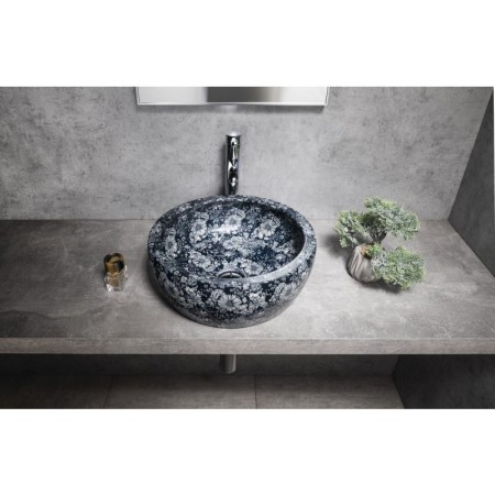 Sapho PRIORI umywalka ceramiczna nablatowa ? 41 cm niebieskie kwiaty PI038