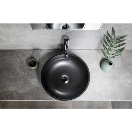Sapho PRIORI umywalka ceramiczna nablatowa ? 41cm czarny/zielony PI039