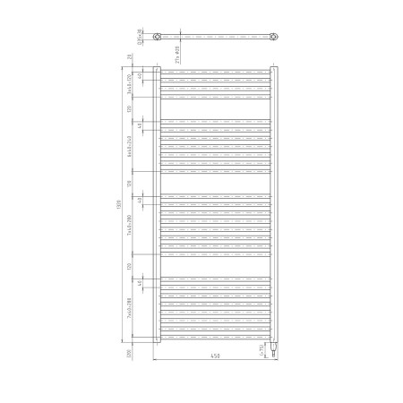 Aqualine Direct-E grzejnik elektryczny 450x1320 mm 400 W czarny ILE34TB