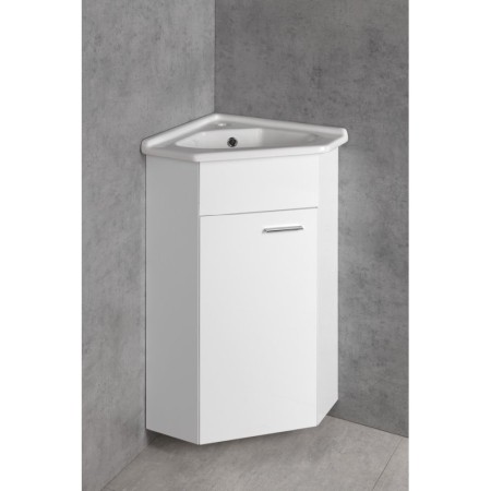 Aqualine ZOJA szafka umywalkowa narożna 40.5x74x40.5cm biały 50345