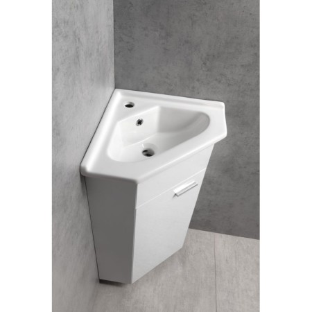 Aqualine ZOJA szafka umywalkowa narożna 40.5x74x40.5cm biały 50345