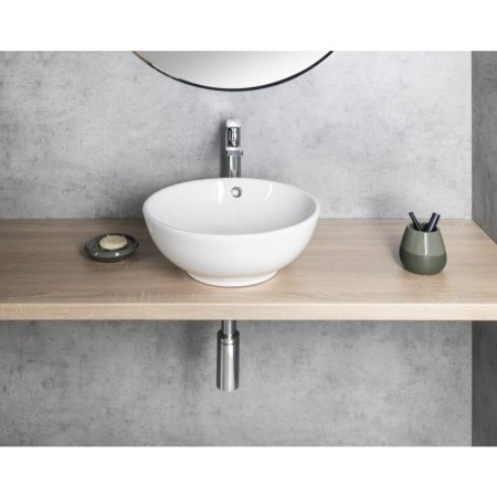 Aqualine Umywalka ceramiczna nablatowa ? 38 cm biały 38171