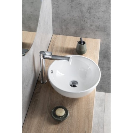 Aqualine Umywalka ceramiczna nablatowa ? 38 cm biały 38171
