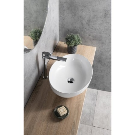 Aqualine Umywalka ceramiczna nablatowa 50.5x37 cm biały 50361