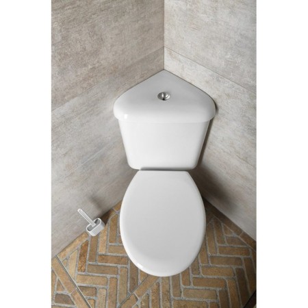 Aqualine CLIFTON kompakt WC narożny mechanizm spłukujący 3/6l odpływ poziomy biały FS1PK