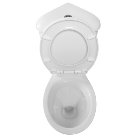 Aqualine CLIFTON kompakt WC narożny mechanizm spłukujący 3/6l odpływ poziomy biały FS1PK