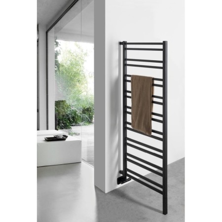 Sapho METRO SPACE grzejnik ścianka przedziałowa 550x1430 mm czarny mat IR438B