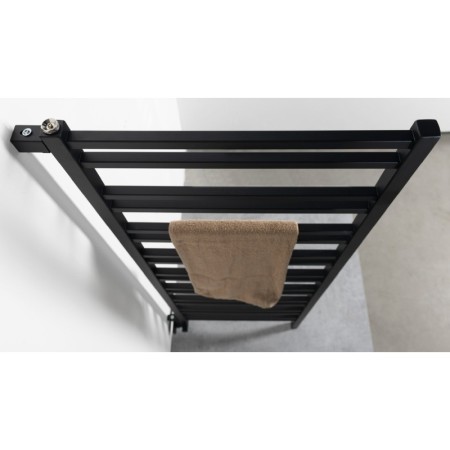Sapho METRO SPACE grzejnik ścianka przedziałowa 550x1430 mm czarny mat IR438B