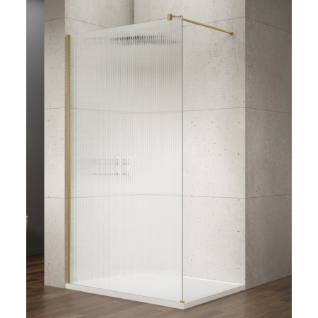 Gelco VARIO GOLD MATT jednoczęściowa kabina prysznicowa Walk-In montaż przy ścianie szkło nordic 1000 mm GX1510-10