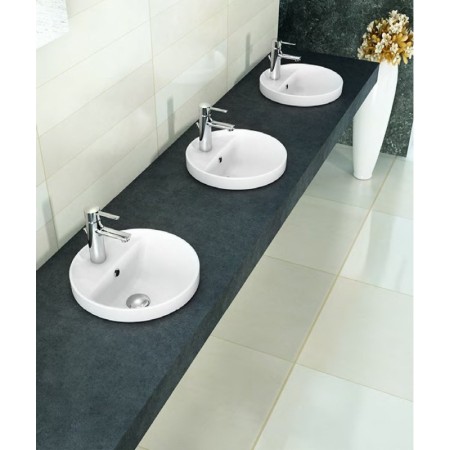 Sapho YUVA umywalka ceramiczna wpuszczana ? 38cm biały TU0652