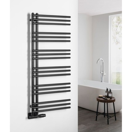 Aqualine POSEIDON grzejnik łazienkowy 450x1140mm czarny mat PS411B